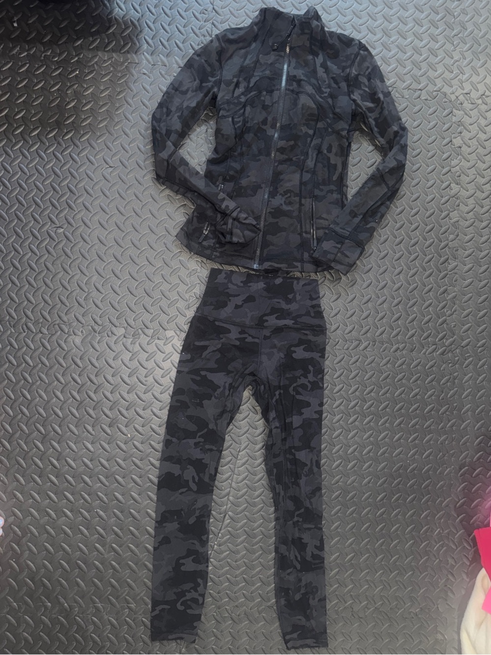 lululemon athletica Black Camo Leggings & Jacket Set